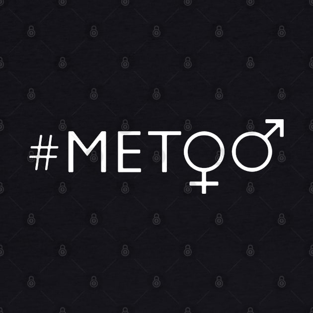 hashtag metoo - gender symbols - white by EDDArt